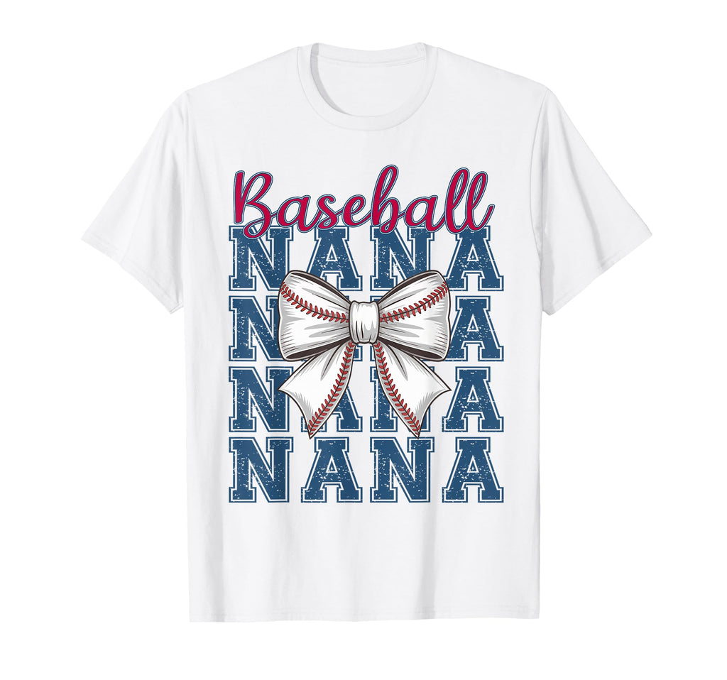 Baseball Nana Coquette Bow T-Shirt - Casual Everyday Wear Men Women - T-Shirt, Sweatshirt, Hoodie