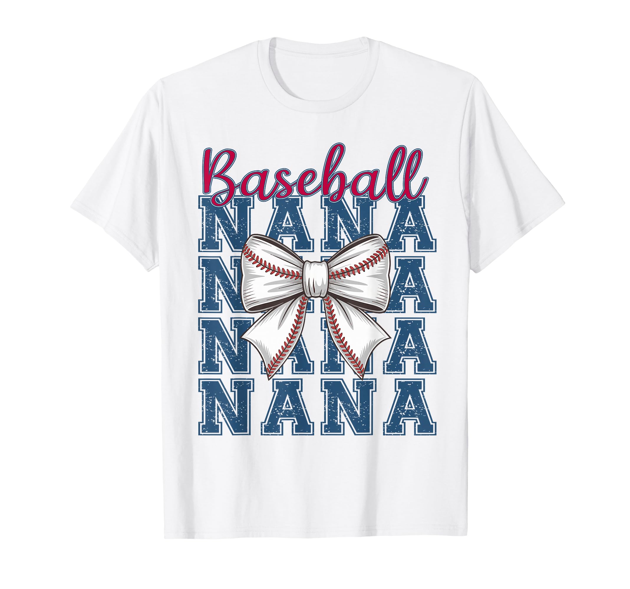 Baseball Nana Coquette Bow T-Shirt - Casual Everyday Wear Men Women - T-Shirt, Sweatshirt, Hoodie