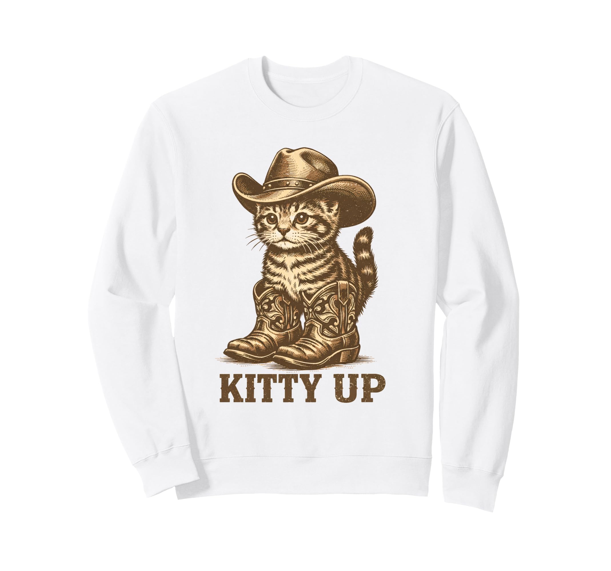 Kitty Up Western Country Music Sweatshirt - Fun Novelty Design Unisex - T-Shirt, Sweatshirt, Hoodie