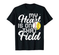 My Heart Is That Field Baseball T-Shirt - Minimalist Print for Adults - T-Shirt, Sweatshirt, Hoodie
