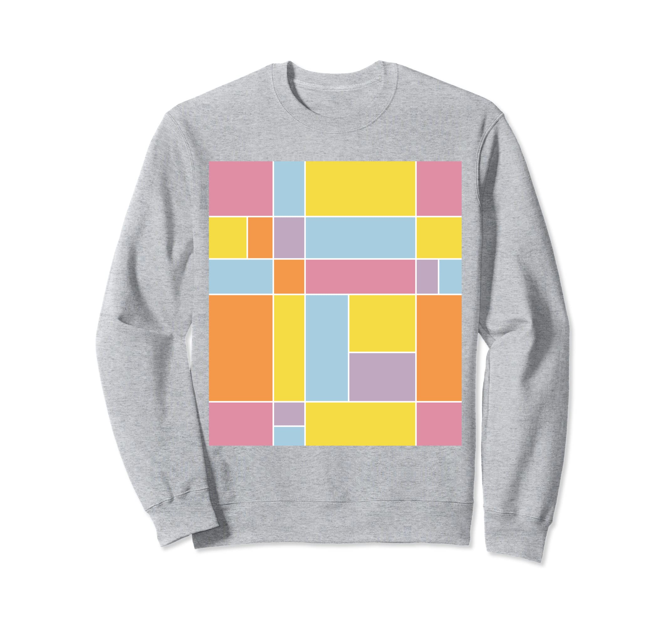 Color Block Rainbow Stripes 80S Sweatshirt - Streetwear Style for Adults - T-Shirt, Sweatshirt, Hoodie