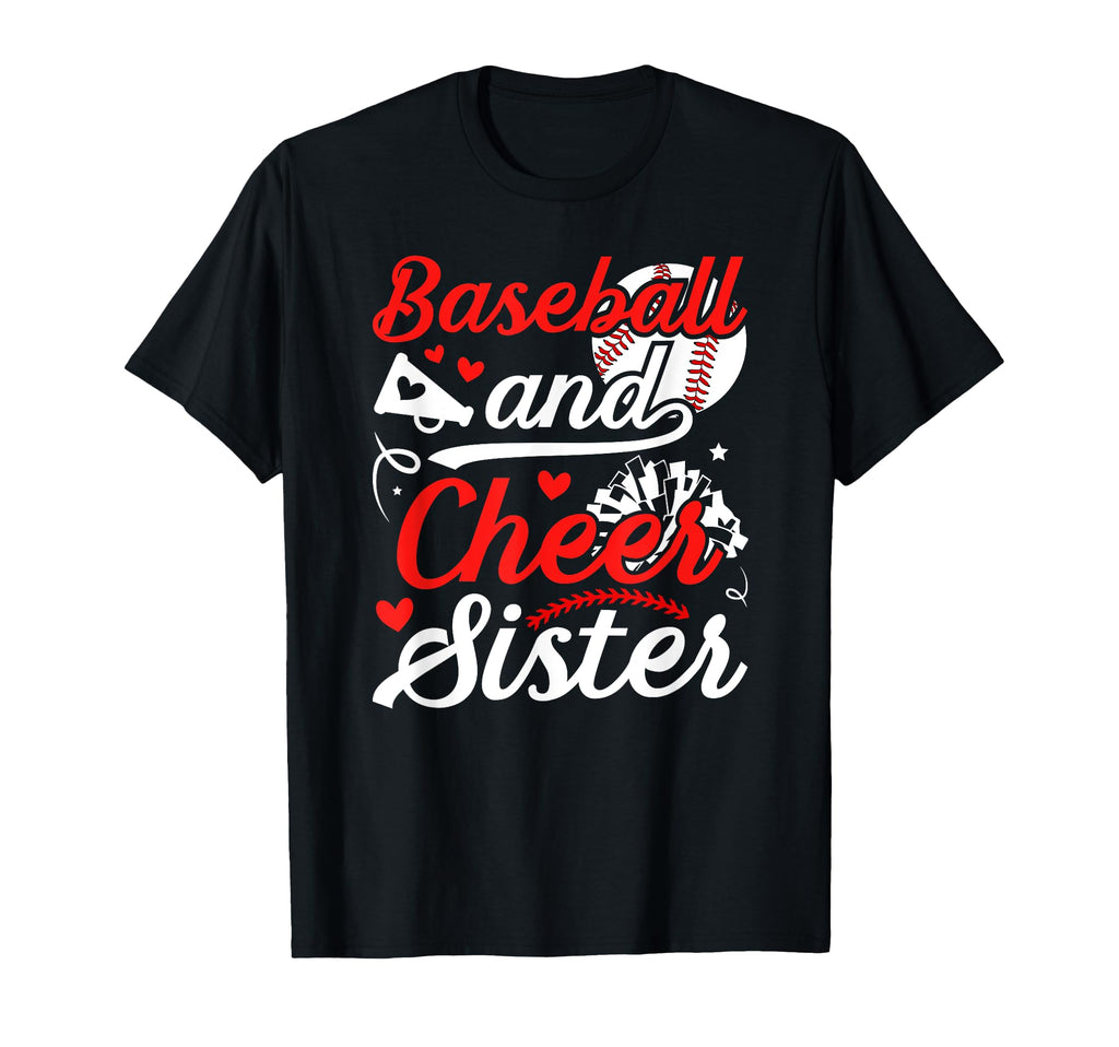 Baseball And Cheer Sister Baseball T-Shirt - Aesthetic Graphic Men Women - T-Shirt, Sweatshirt, Hoodie