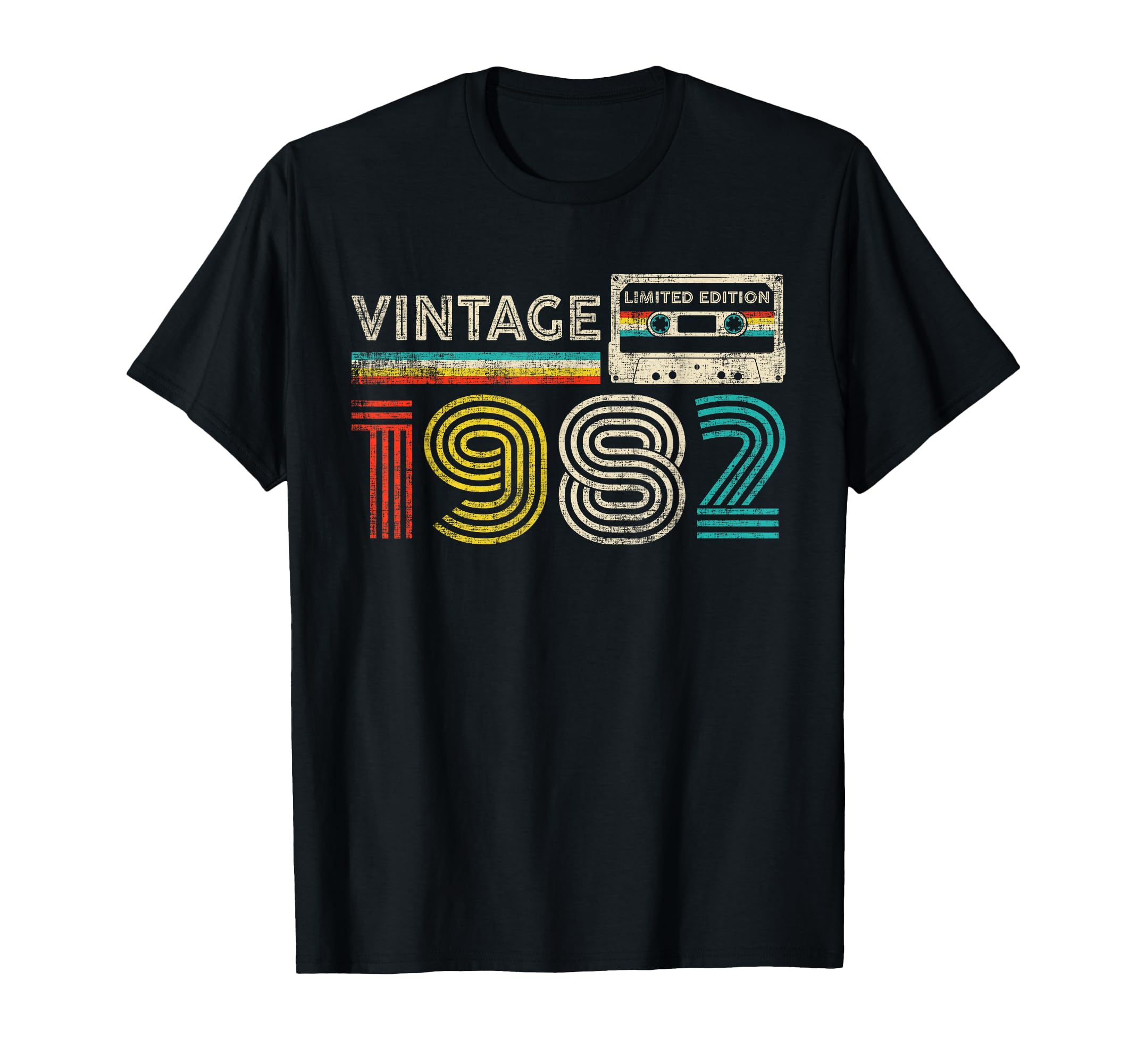 1982 Birthday 1982 Cassette Tape T-Shirt - Aesthetic Graphic Unisex - T-Shirt, Sweatshirt, Hoodie