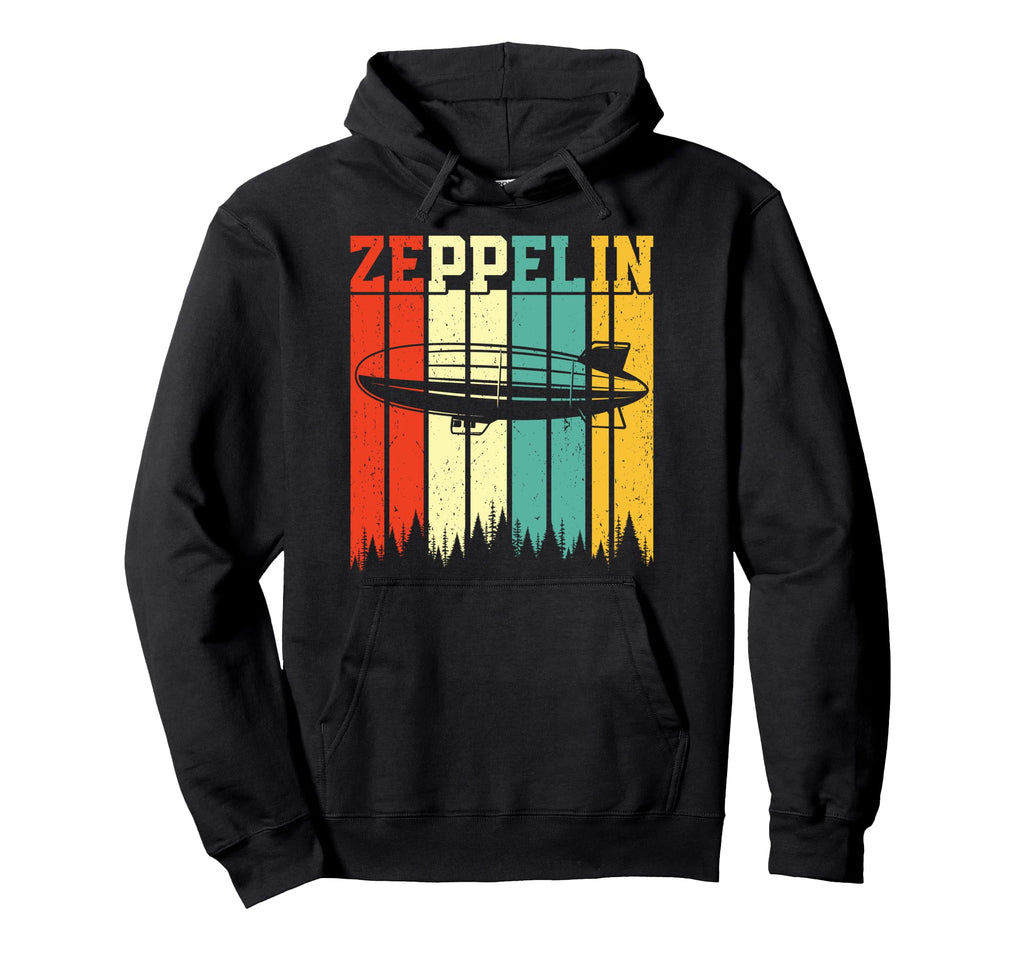 Zeppelin 70S 80S Dirigible Airship Hoodie - Fun Novelty Design Unisex - T-Shirt, Sweatshirt, Hoodie