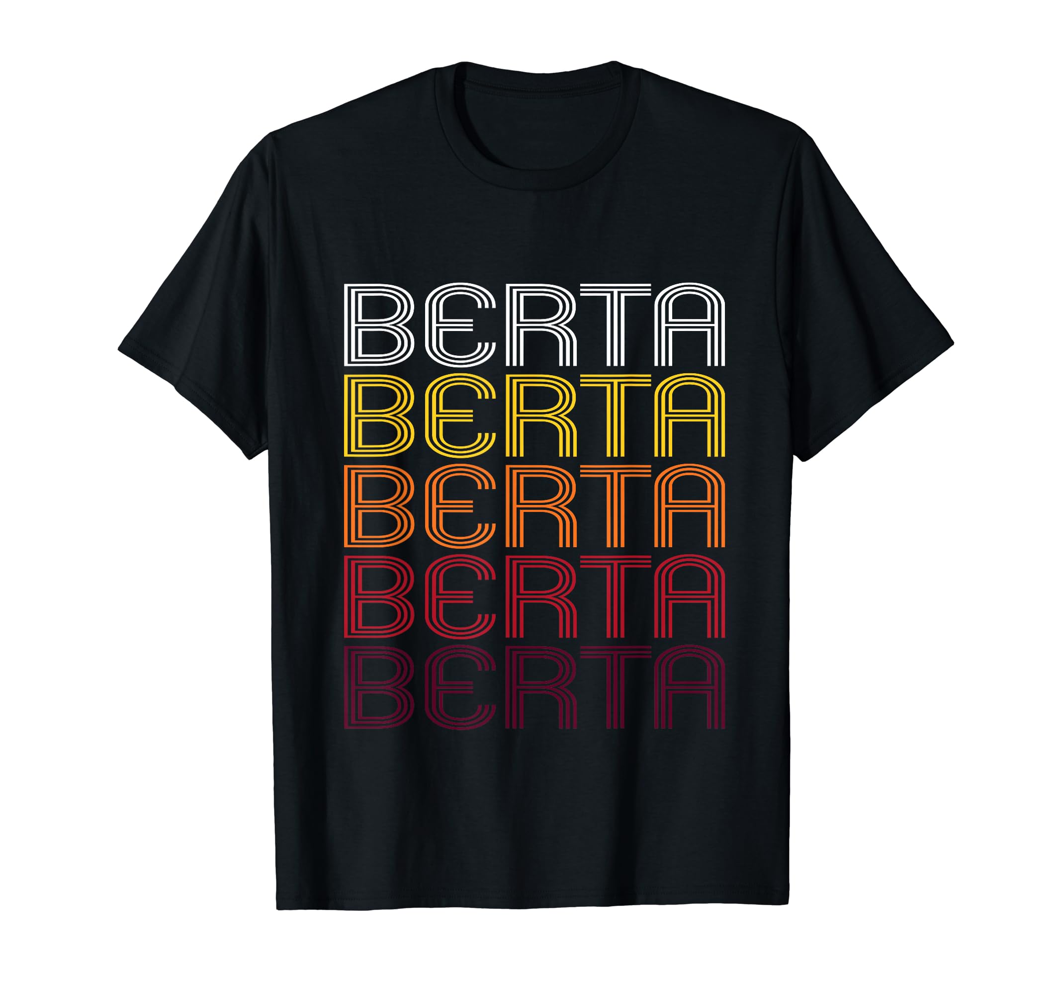 Berta Wordmark Pattern T-Shirt - Trendy Graphic Men Women - T-Shirt, Sweatshirt, Hoodie