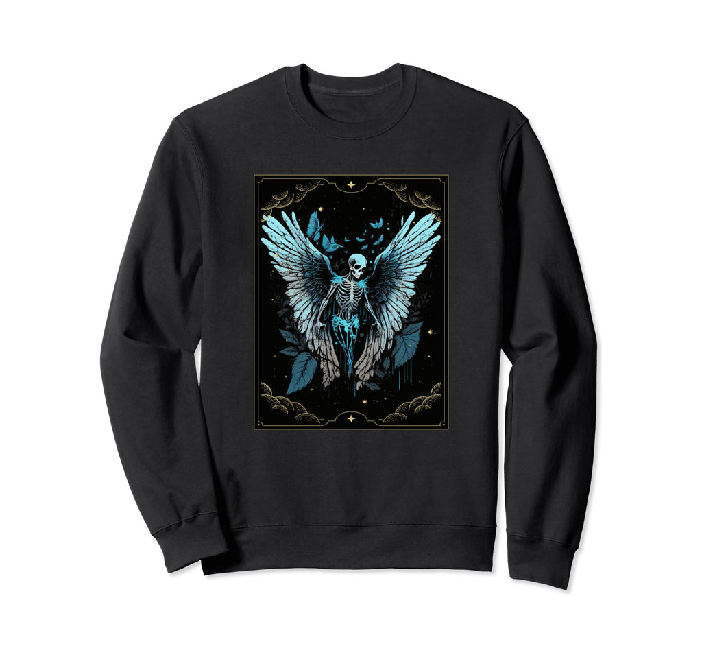 Y2K Aesthetic Fairy Dark Angel Wings Sweatshirt - Trendy Graphic Unisex - T-Shirt, Sweatshirt, Hoodie