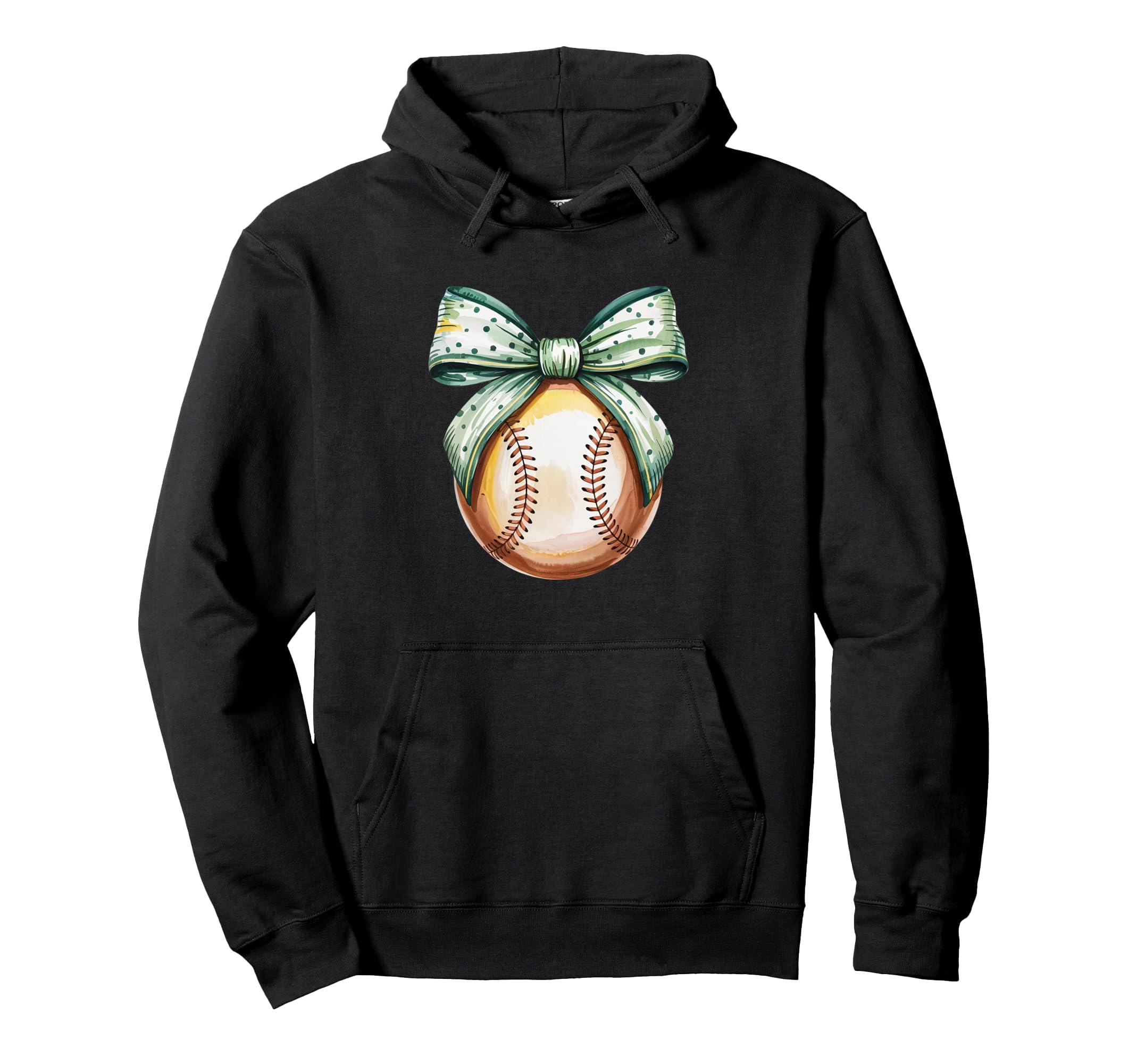 Baseball Coquette Bow Baseball Hoodie - Novelty Apparel for Adults - T-Shirt, Sweatshirt, Hoodie