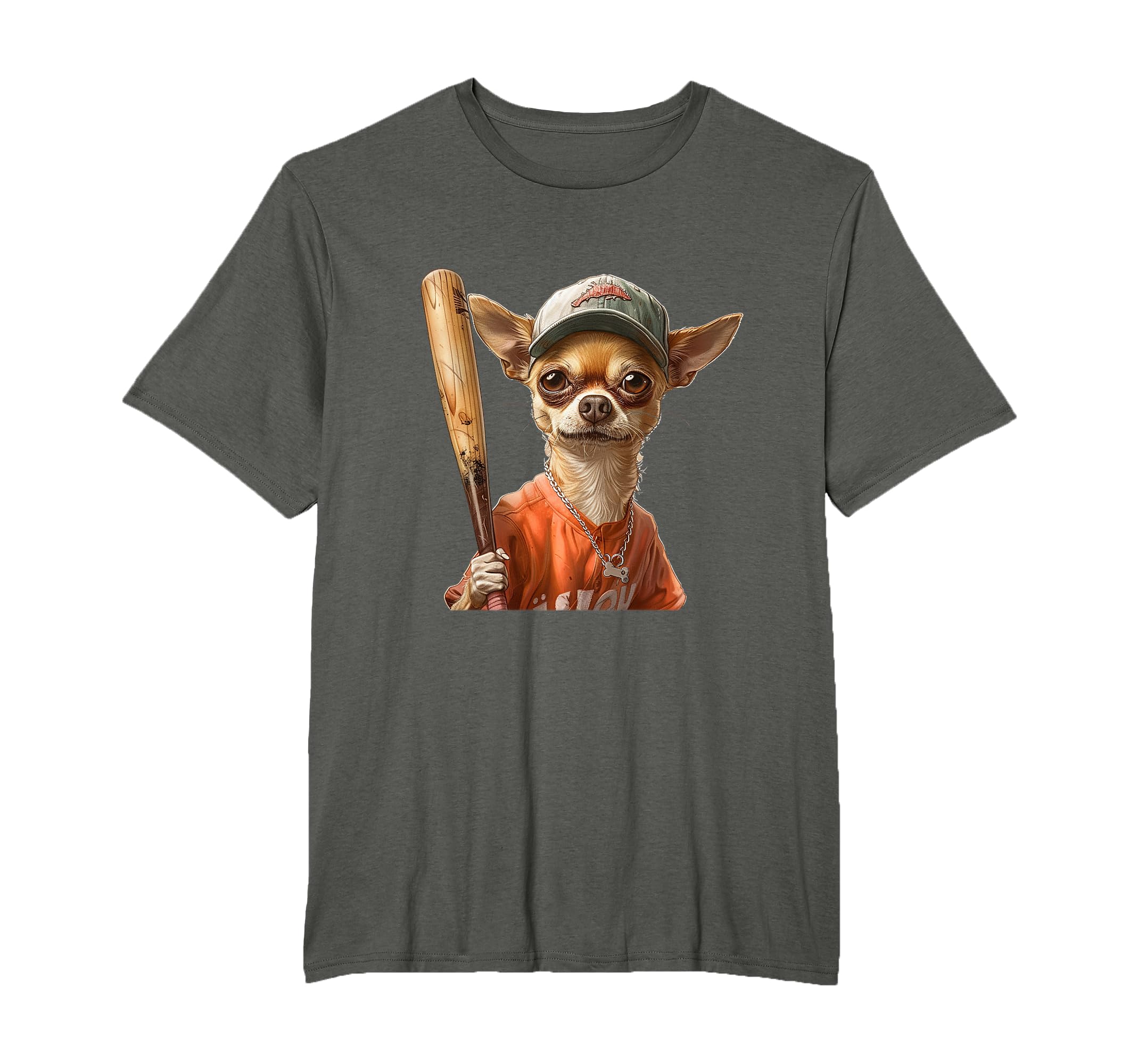 Chihuahua Dog Baseball Cap Sports T-Shirt - Fun Novelty Design for Adults - T-Shirt, Sweatshirt, Hoodie