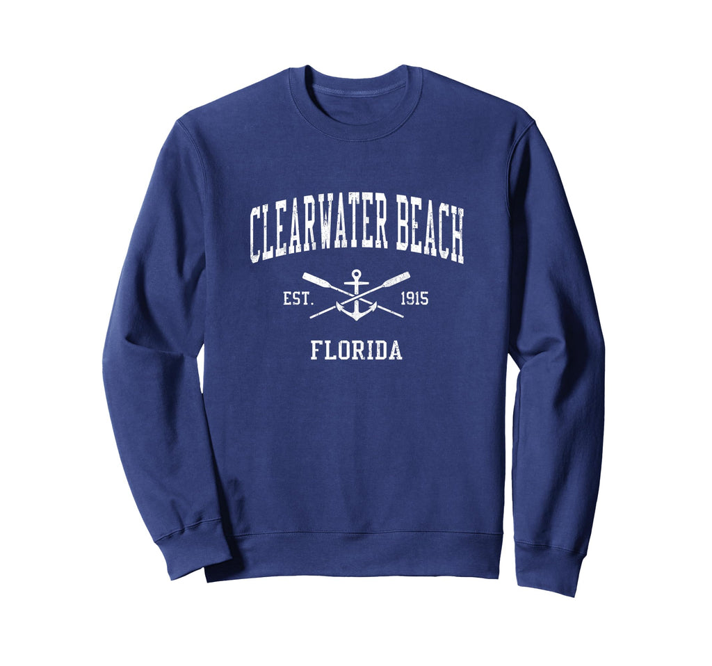 Clearwater Beach Fl Crossed Oars Sweatshirt - Trendy Graphic Men Women - T-Shirt, Sweatshirt, Hoodie