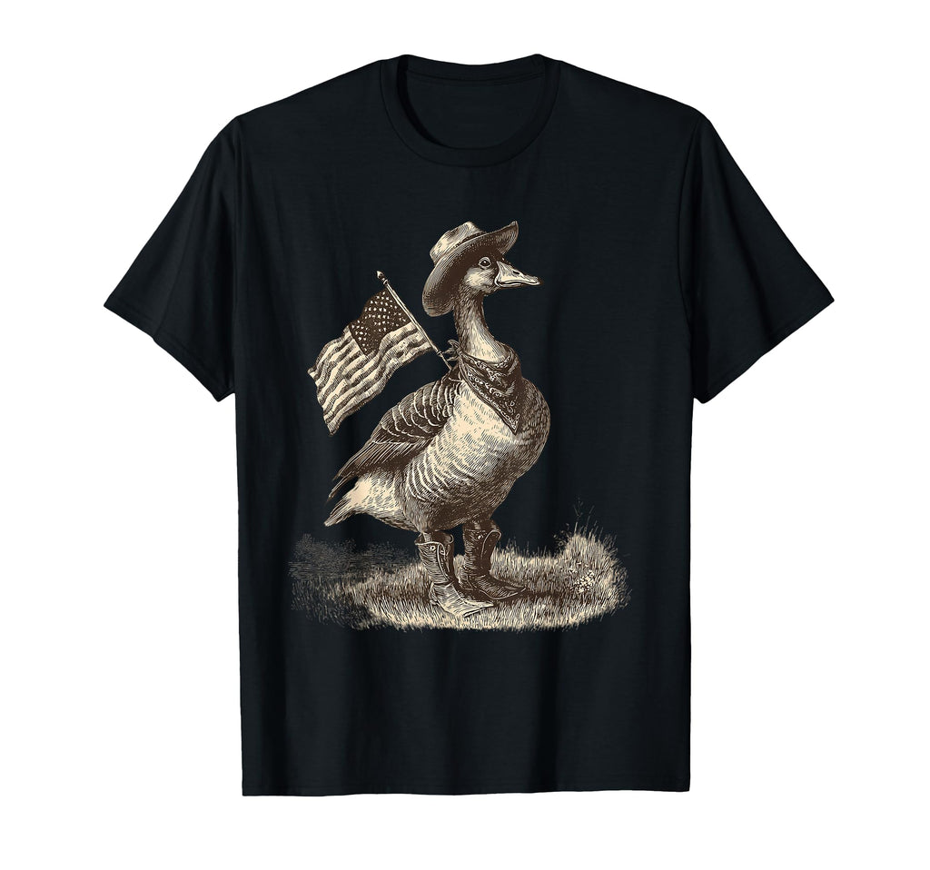Country Cowboy Goose Rodeo Cowgirl T-Shirt - Graphic Print Men Women - T-Shirt, Sweatshirt, Hoodie