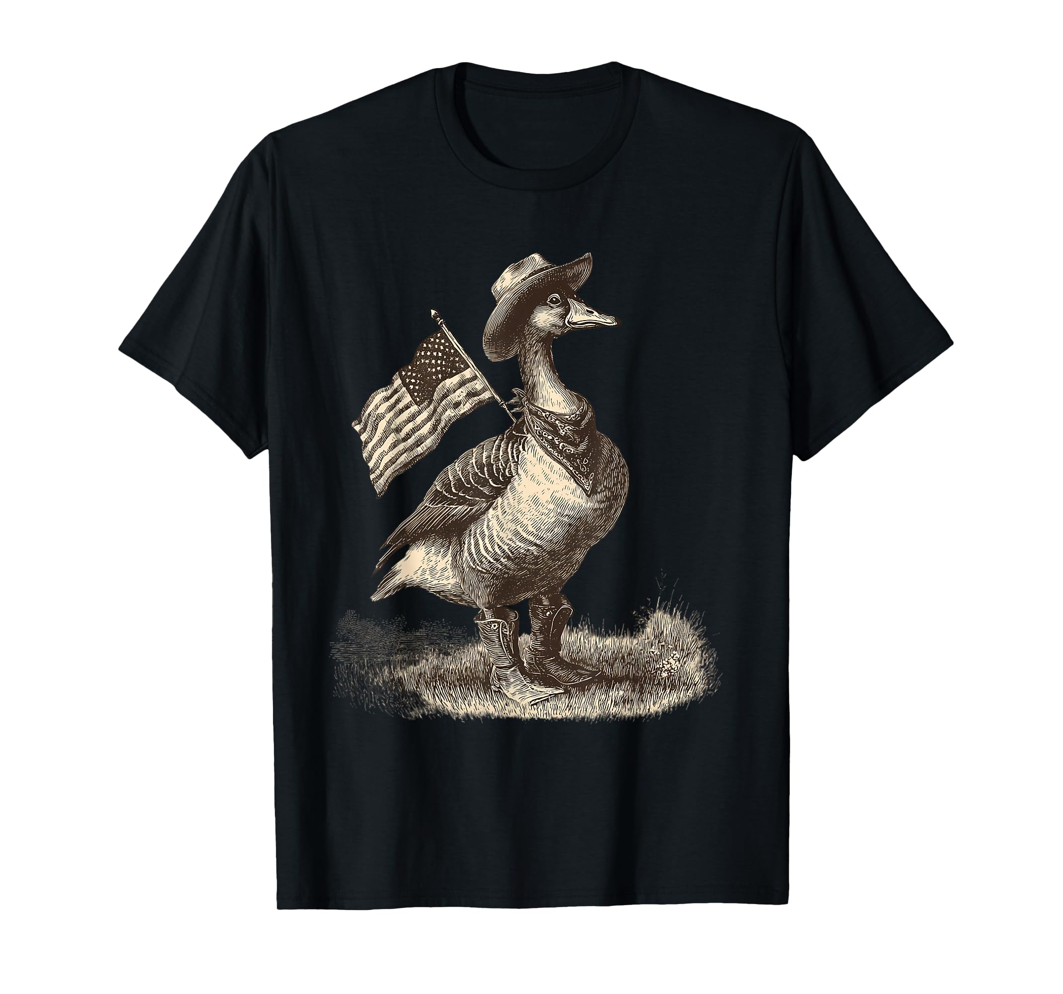 Country Cowboy Goose Rodeo Cowgirl T-Shirt - Graphic Print Men Women - T-Shirt, Sweatshirt, Hoodie