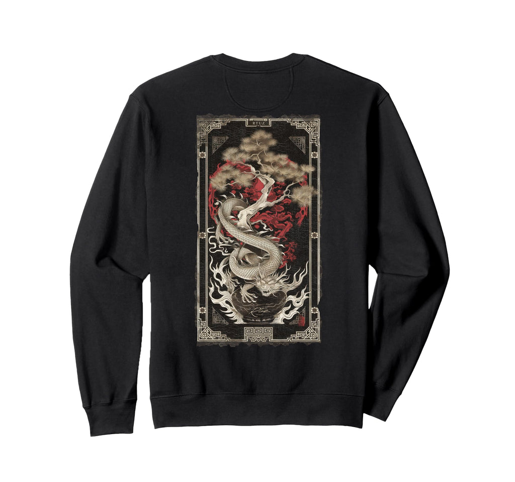 Aesthetic Back Dragon Y2K Streetwear Sweatshirt - Graphic Print Unisex - T-Shirt, Sweatshirt, Hoodie