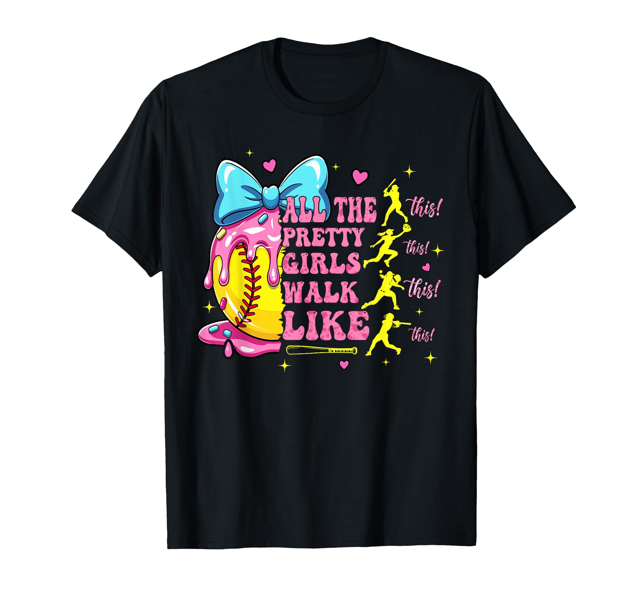Pretty Softball Mom Cheer Mama Game Day T-Shirt - Unique Graphic Unisex - T-Shirt, Sweatshirt, Hoodie