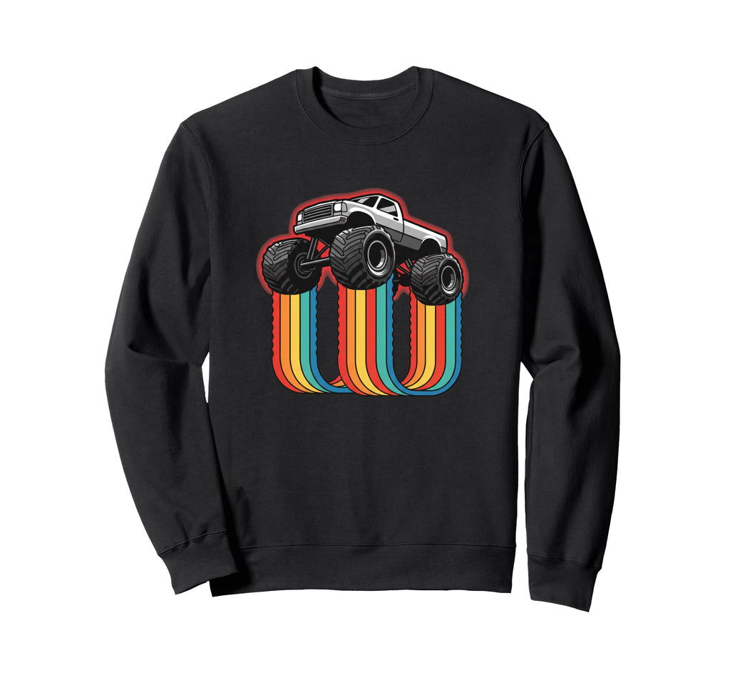 Trucks Off Road Rainbow Sweatshirt - Graphic Print for Adults - T-Shirt, Sweatshirt, Hoodie