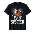 Ball Sister Baseball Football T-Shirt - Minimalist Print for Adults - T-Shirt, Sweatshirt, Hoodie