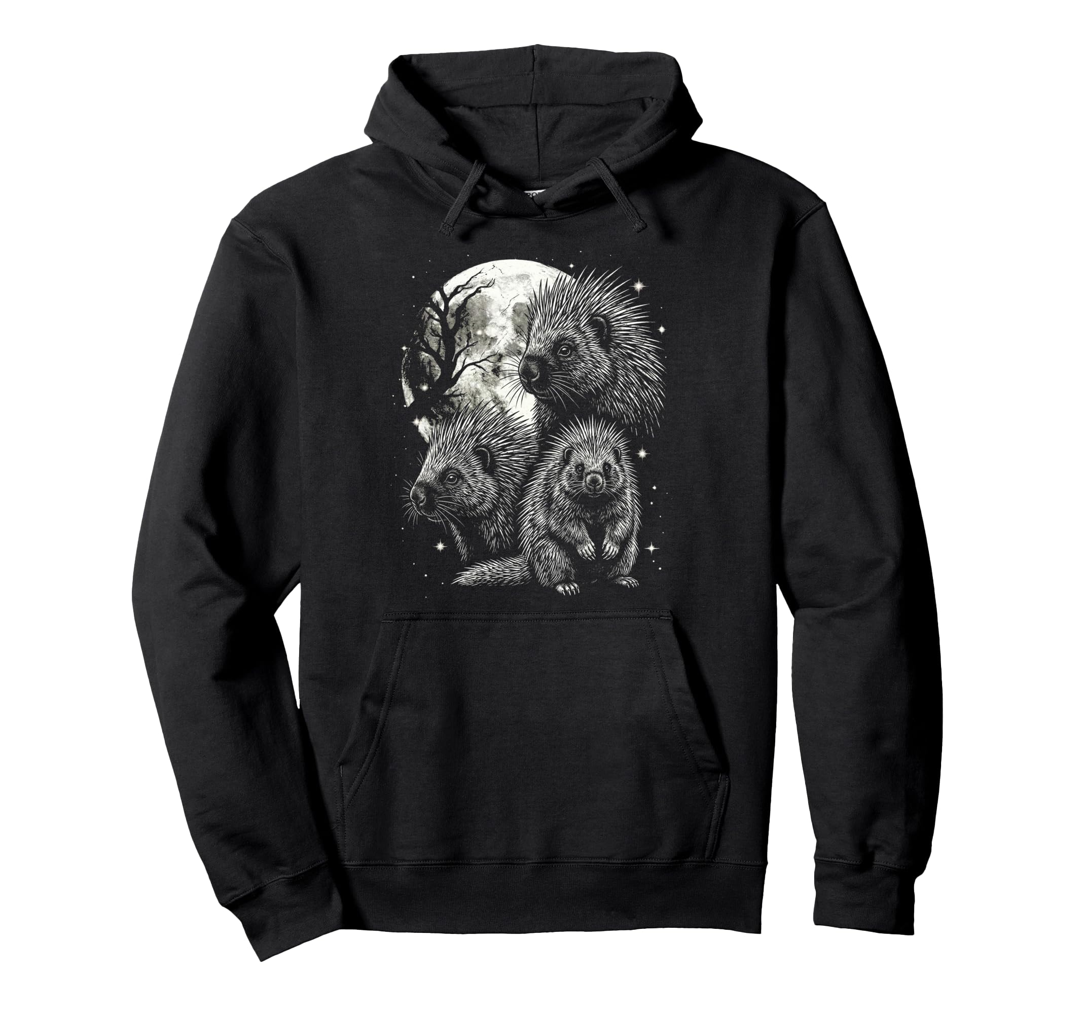 Porcupine 90S Aesthetic Y2K Porcupine Hoodie - Custom Art Print Unisex - T-Shirt, Sweatshirt, Hoodie