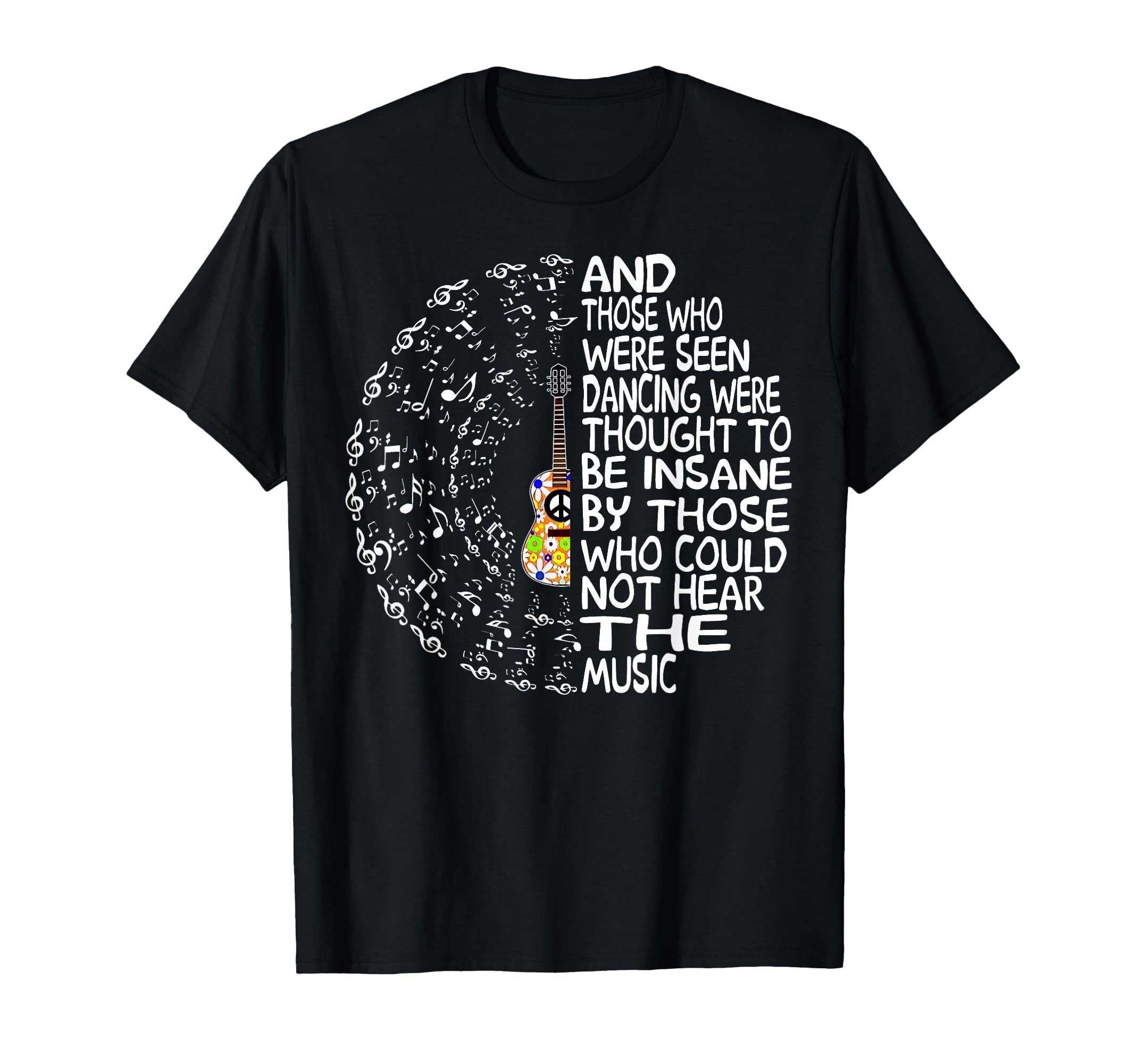 Hippie Guitar And Those Who Were Seen T-Shirt - Aesthetic Graphic Unisex - T-Shirt, Sweatshirt, Hoodie