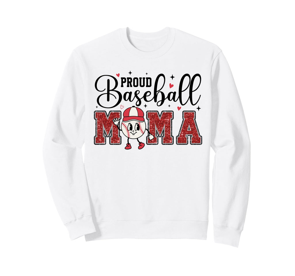 Baseball Mama Womens Mom Game Day Sweatshirt - Casual Everyday Wear Unisex - T-Shirt, Sweatshirt, Hoodie