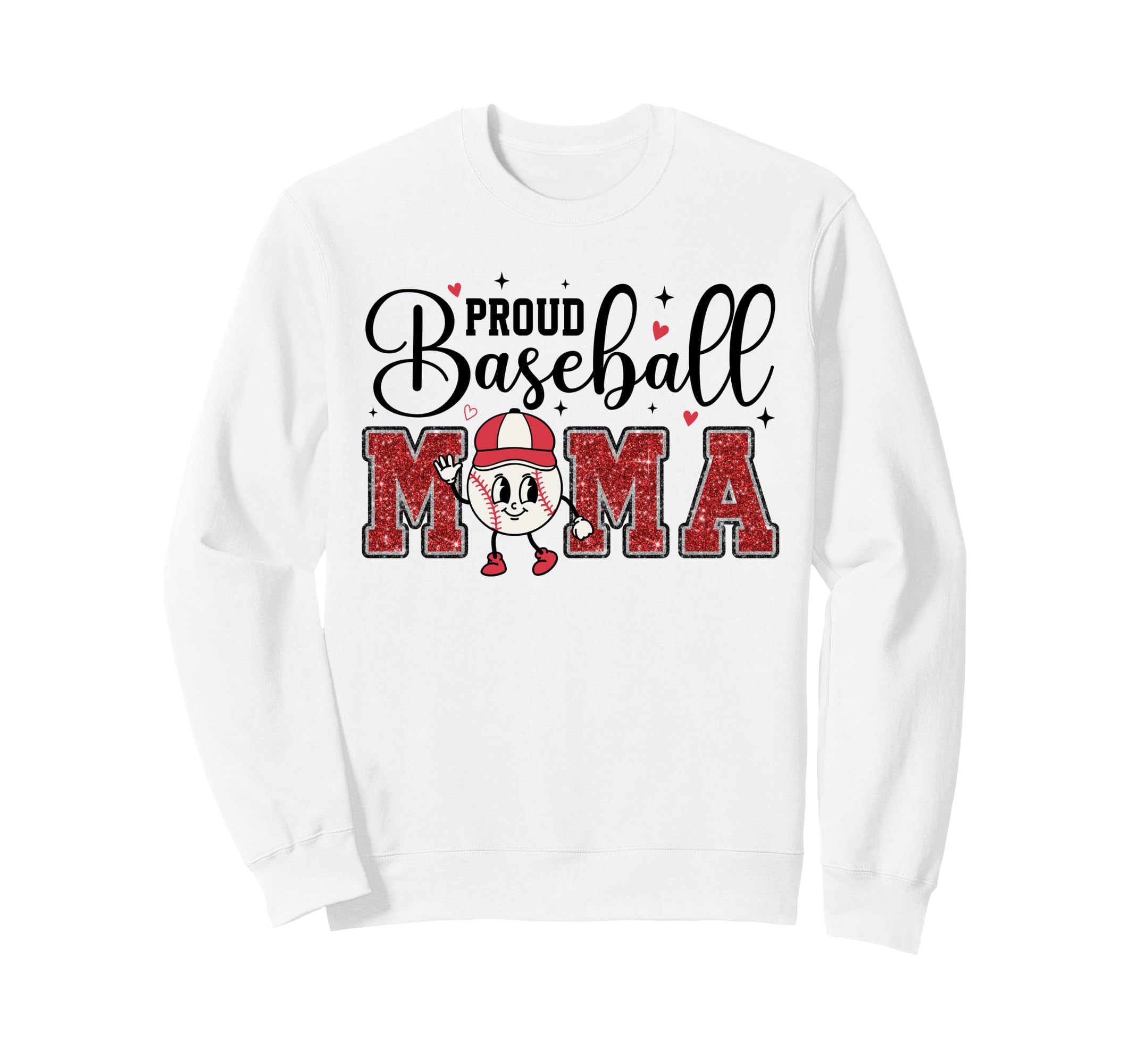 Baseball Mama Womens Mom Game Day Sweatshirt - Casual Everyday Wear Unisex - T-Shirt, Sweatshirt, Hoodie