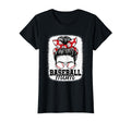 Baseball Mom Messy Bun Mommy Baseball T-Shirt - Novelty Apparel Men Women - T-Shirt, Sweatshirt, Hoodie