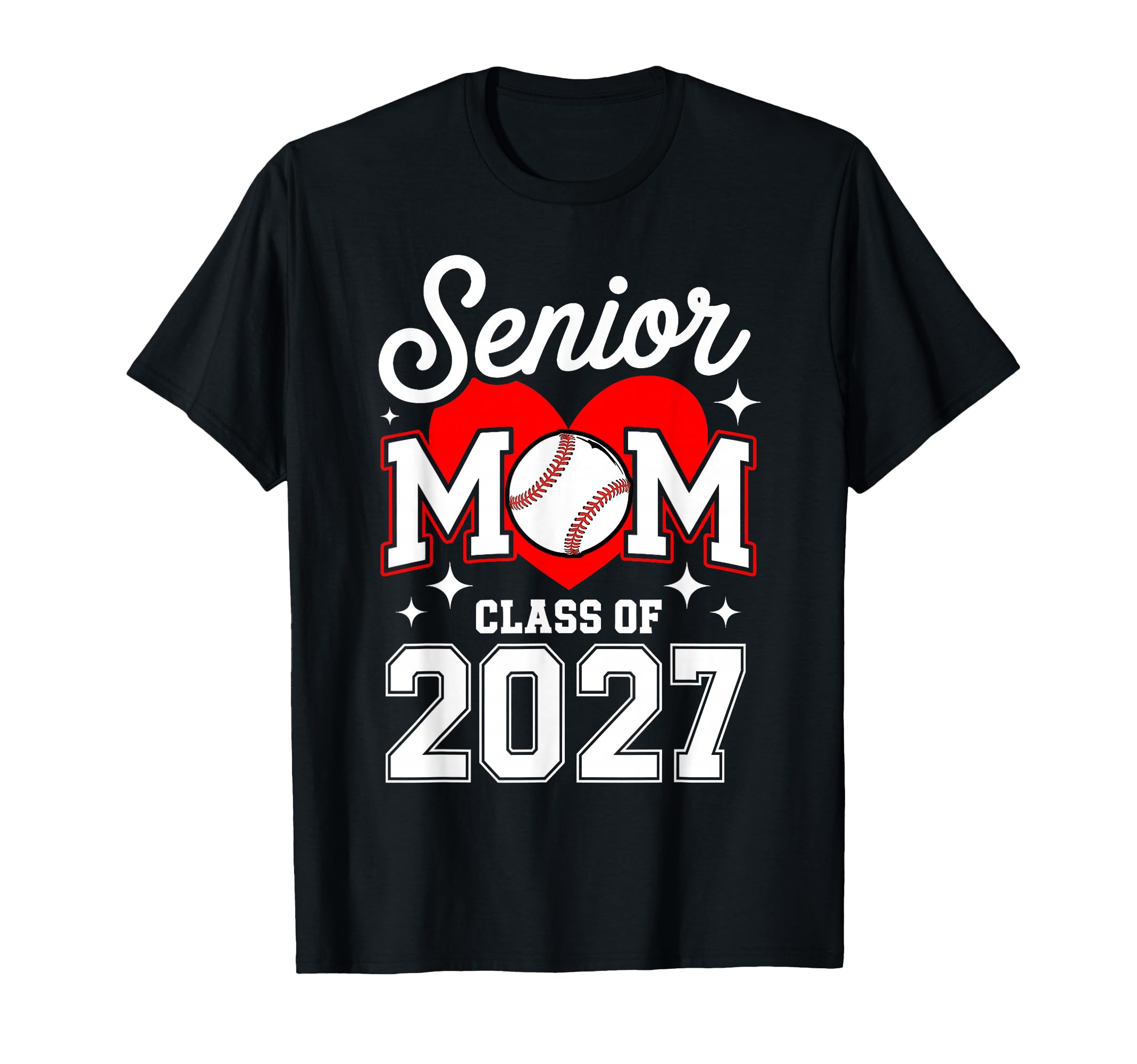 Senior Mom Class 2027 Baseball Graduation T-Shirt - Graphic Print Unisex - T-Shirt, Sweatshirt, Hoodie