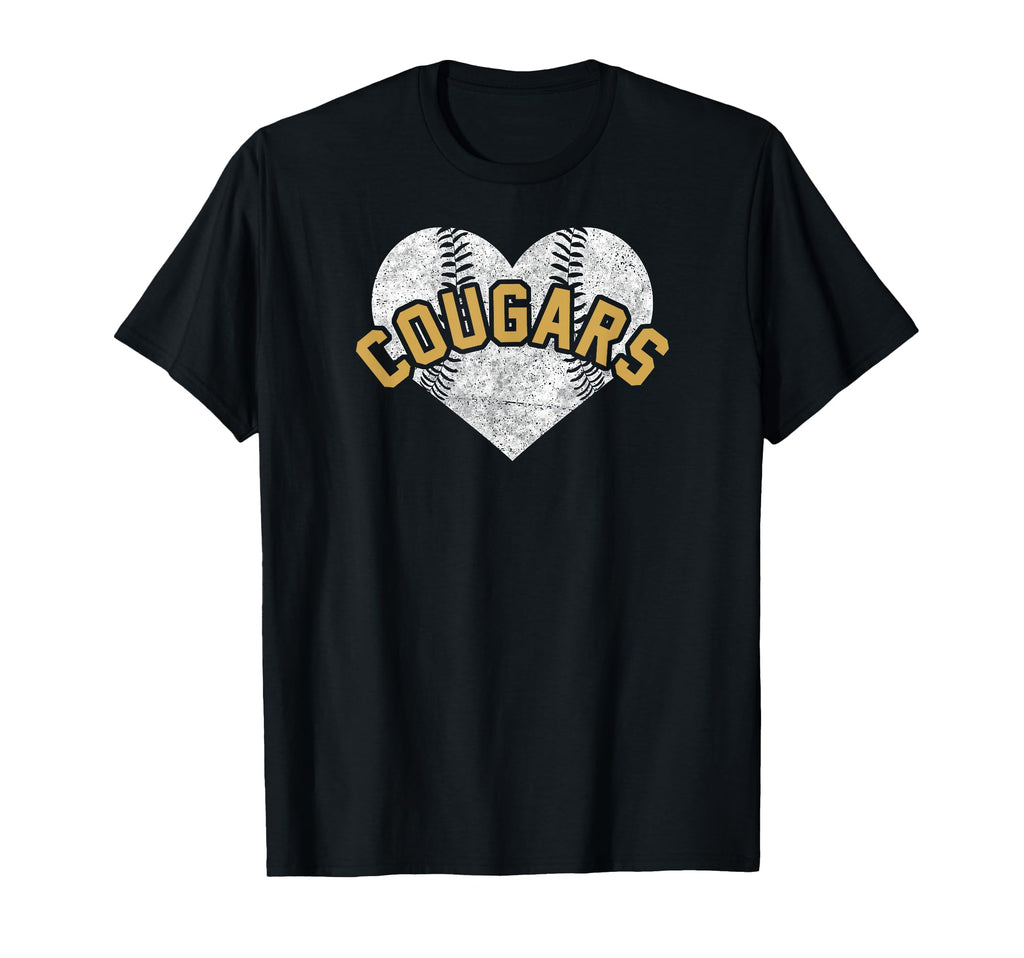 Cougars Baseball Softball High School T-Shirt - Streetwear Style Men Women - T-Shirt, Sweatshirt, Hoodie