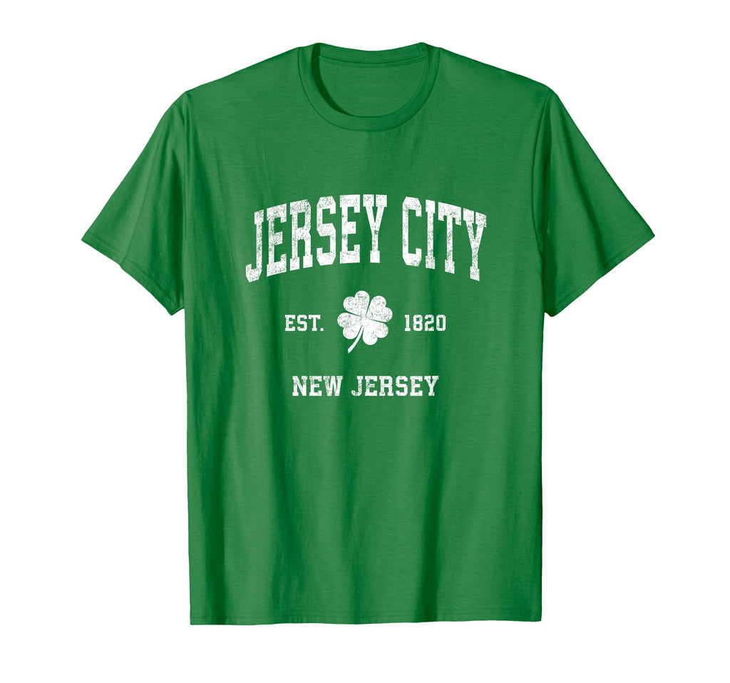 Jersey City New Jersey Shamrock Sports T-Shirt - Novelty Apparel Men Women - T-Shirt, Sweatshirt, Hoodie