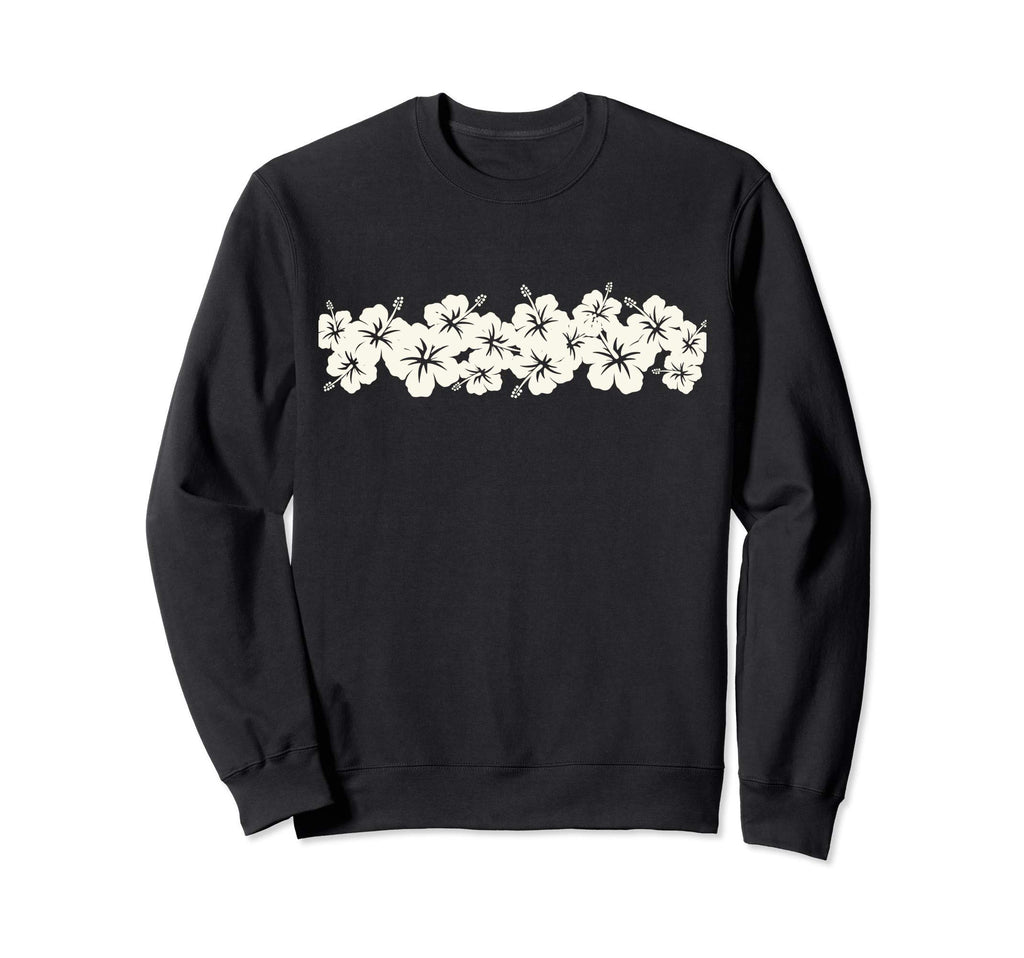 Surfer Floral Hibiscus Flower Row Sweatshirt - Aesthetic Graphic Unisex - T-Shirt, Sweatshirt, Hoodie