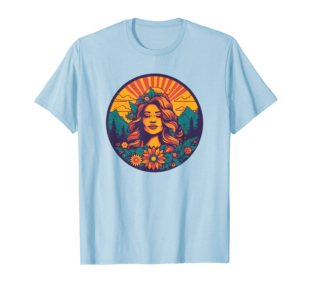 Groovy Mountain Mama Hippie 60S T-Shirt - Minimalist Print Unisex - T-Shirt, Sweatshirt, Hoodie