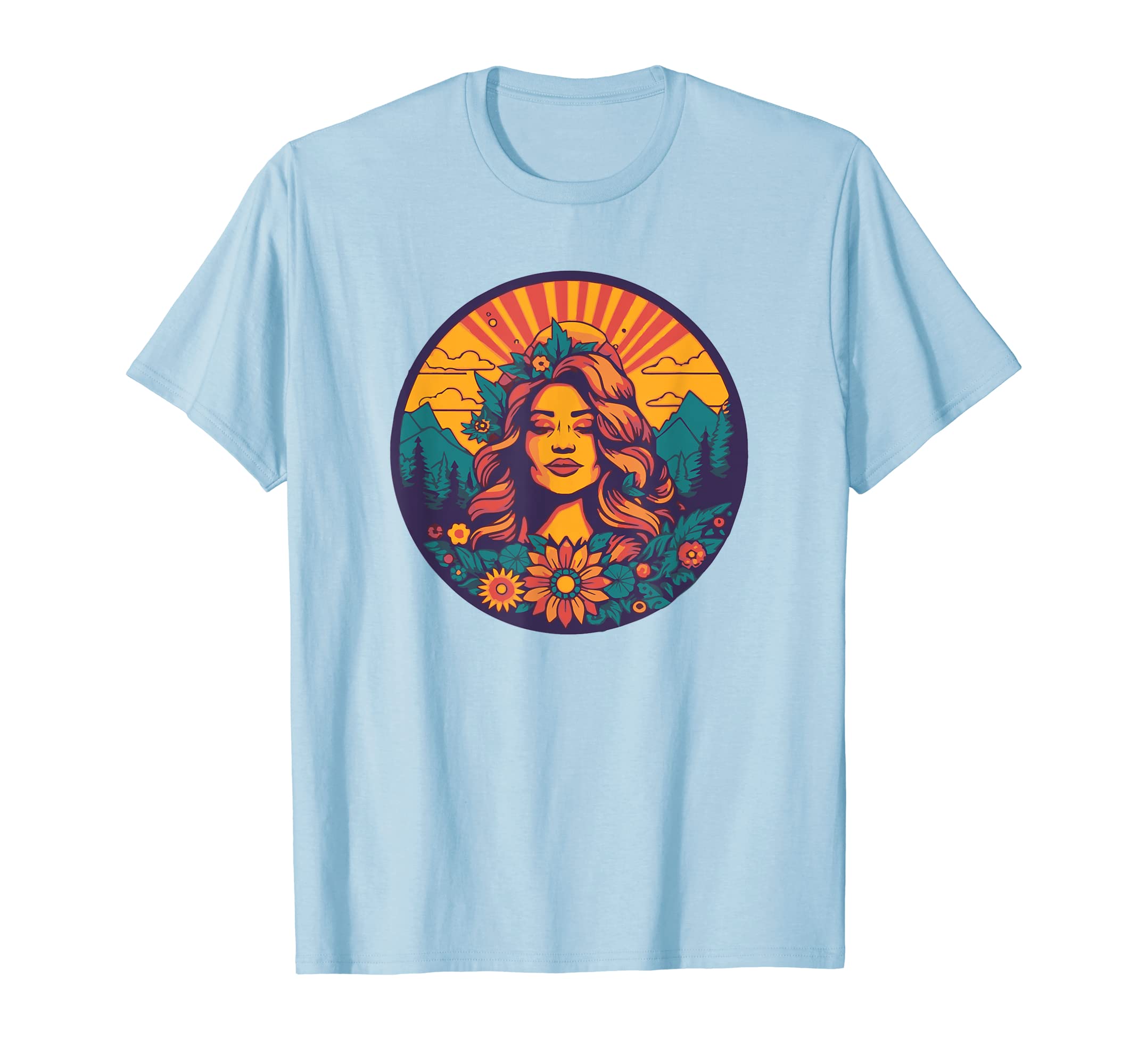 Groovy Mountain Mama Hippie 60S T-Shirt - Minimalist Print Unisex - T-Shirt, Sweatshirt, Hoodie
