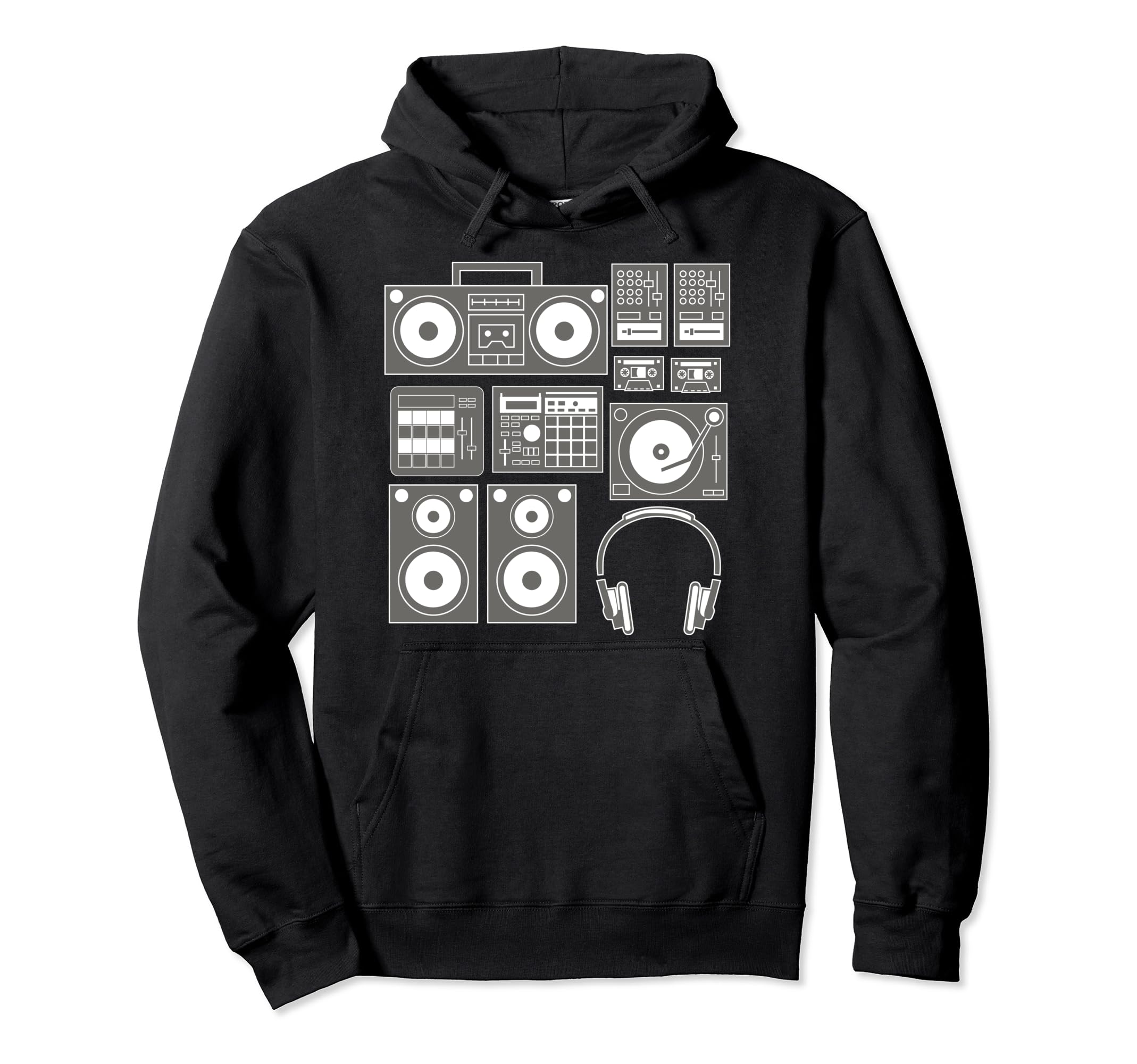Funny Old School Hip Hop Rapper Beat Hoodie - Unique Graphic for Adults - T-Shirt, Sweatshirt, Hoodie