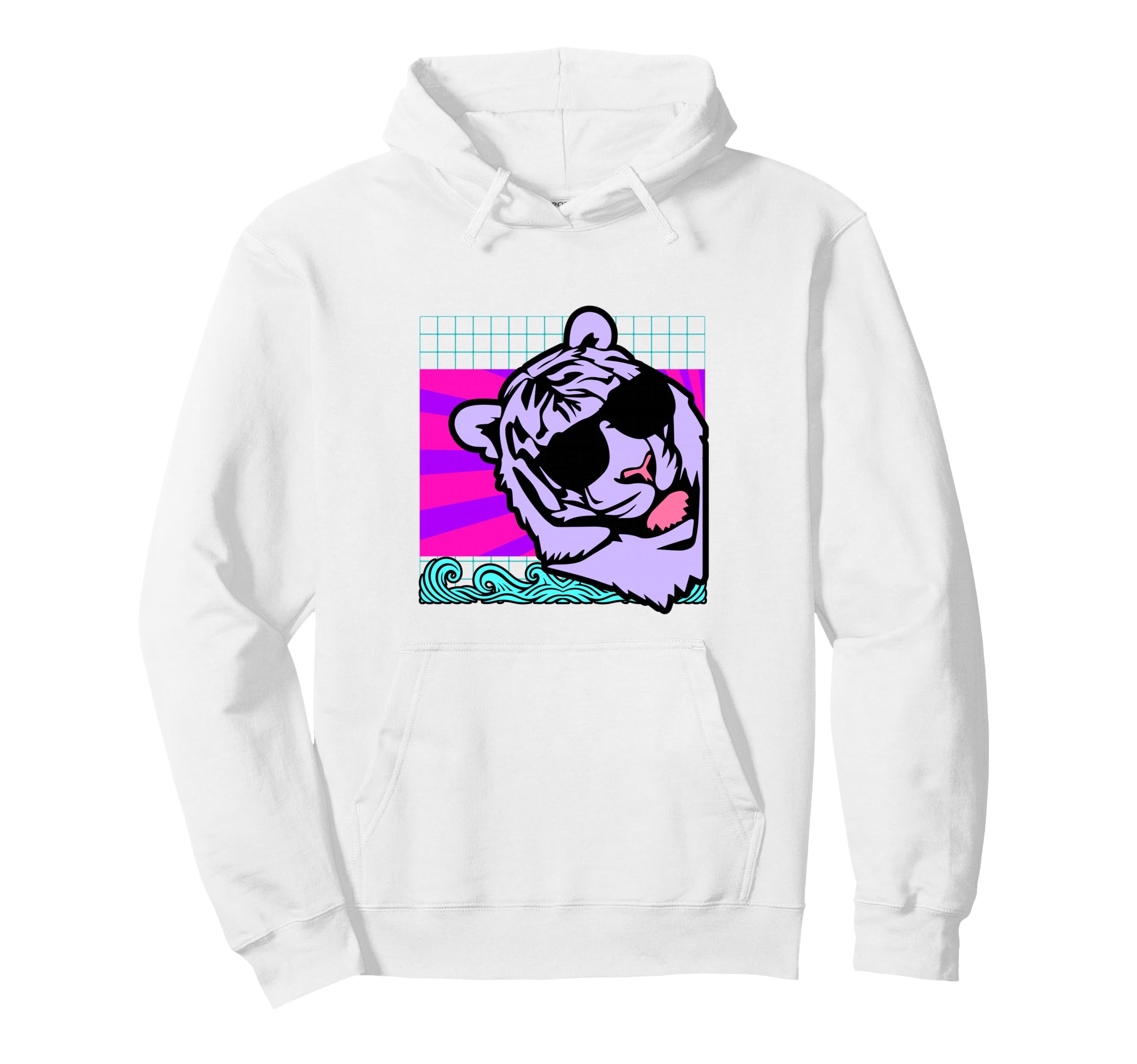 Aesthetic Vaporwave Outfits Lion Hoodie - Novelty Apparel for Adults - T-Shirt, Sweatshirt, Hoodie