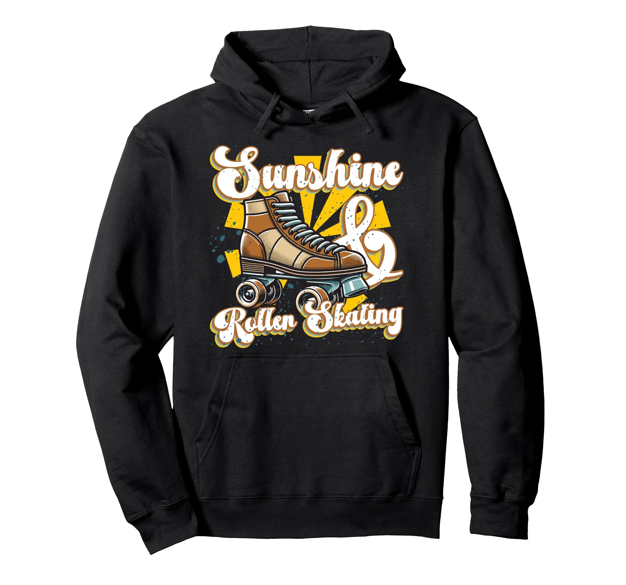 Roller Skating Skate 1970S Sunshine Hoodie - Minimalist Print for Adults - T-Shirt, Sweatshirt, Hoodie
