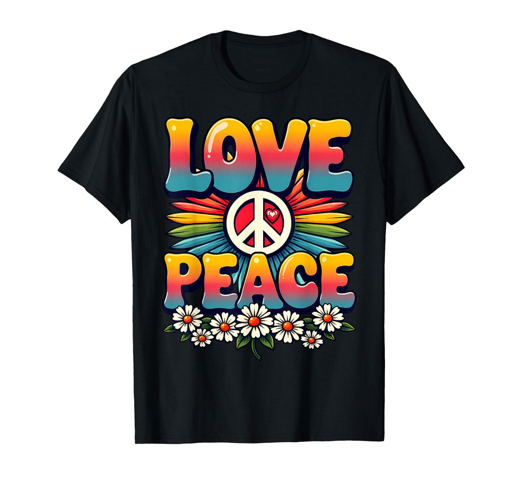 60S 70S Flower Power Groovy Love Peace T-Shirt - Aesthetic Graphic Unisex - T-Shirt, Sweatshirt, Hoodie
