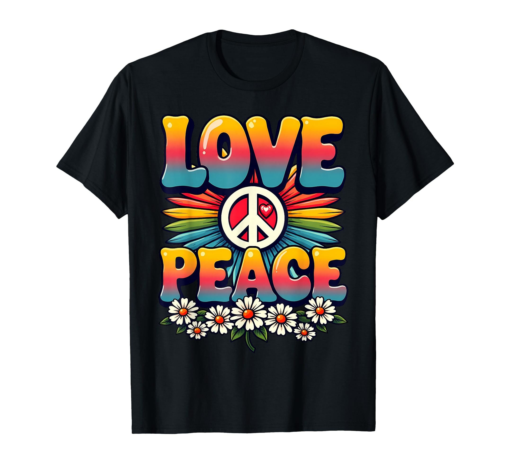 60S 70S Flower Power Groovy Love Peace T-Shirt - Aesthetic Graphic Unisex - T-Shirt, Sweatshirt, Hoodie