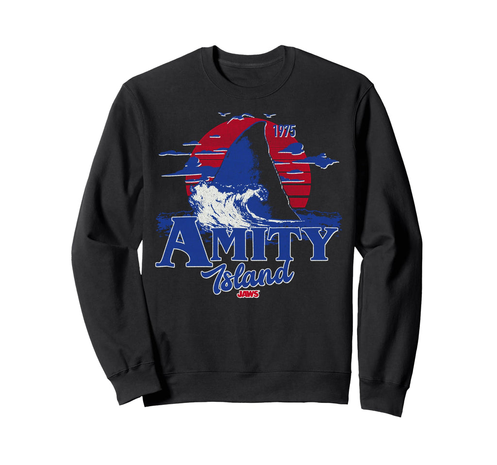 Jaws Sunset Fin Sweatshirt - Trendy Graphic Unisex - T-Shirt, Sweatshirt, Hoodie