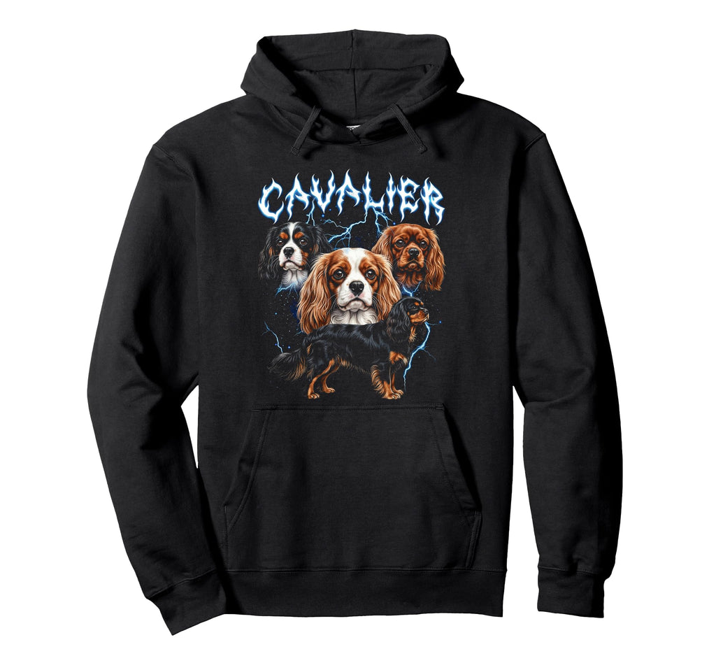 Cavalier King Charles Spaniel Heavy Hoodie - Minimalist Print for Adults - T-Shirt, Sweatshirt, Hoodie