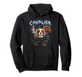 Cavalier King Charles Spaniel Heavy Hoodie - Minimalist Print for Adults - T-Shirt, Sweatshirt, Hoodie