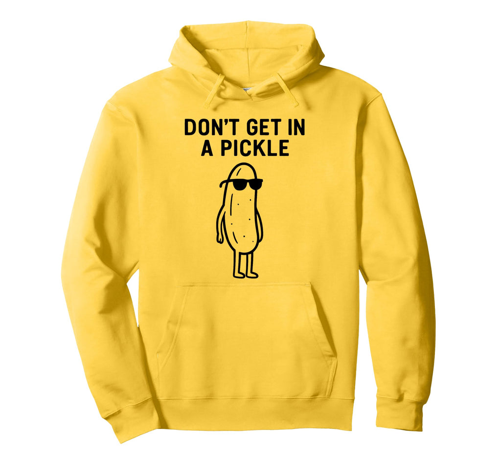 Dont Get Pickle Funny Baseball Pun Hoodie - Casual Everyday Wear Unisex - T-Shirt, Sweatshirt, Hoodie
