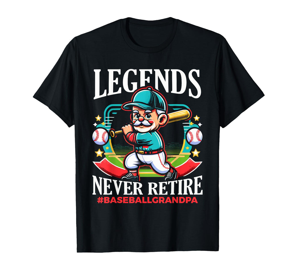 Baseball Grandpa Grandfather Gramps T-Shirt - Custom Art Print Unisex - T-Shirt, Sweatshirt, Hoodie