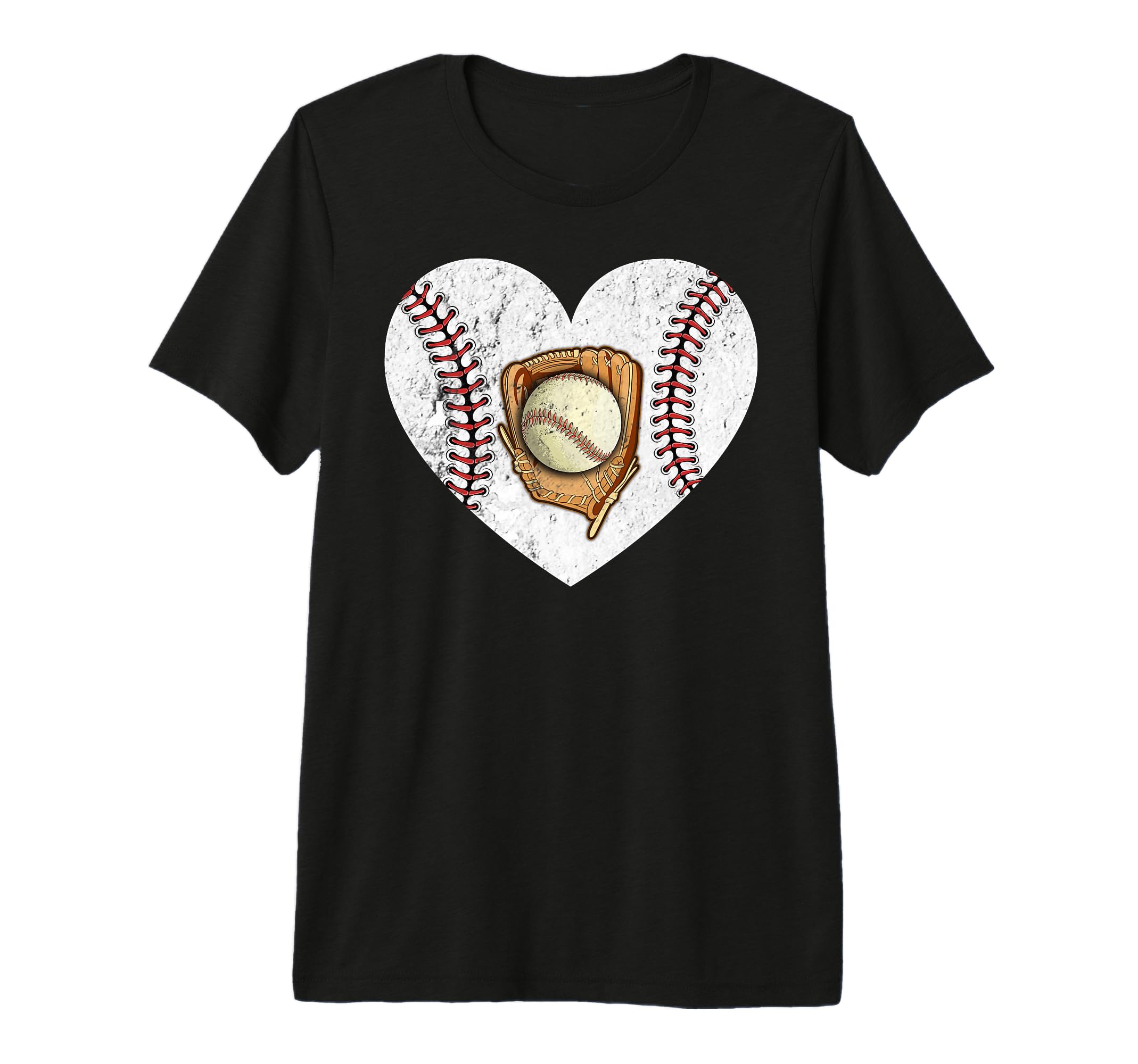Baseball Heart Mom Mama Mothers Day T-Shirt - Custom Art Print for Adults - T-Shirt, Sweatshirt, Hoodie