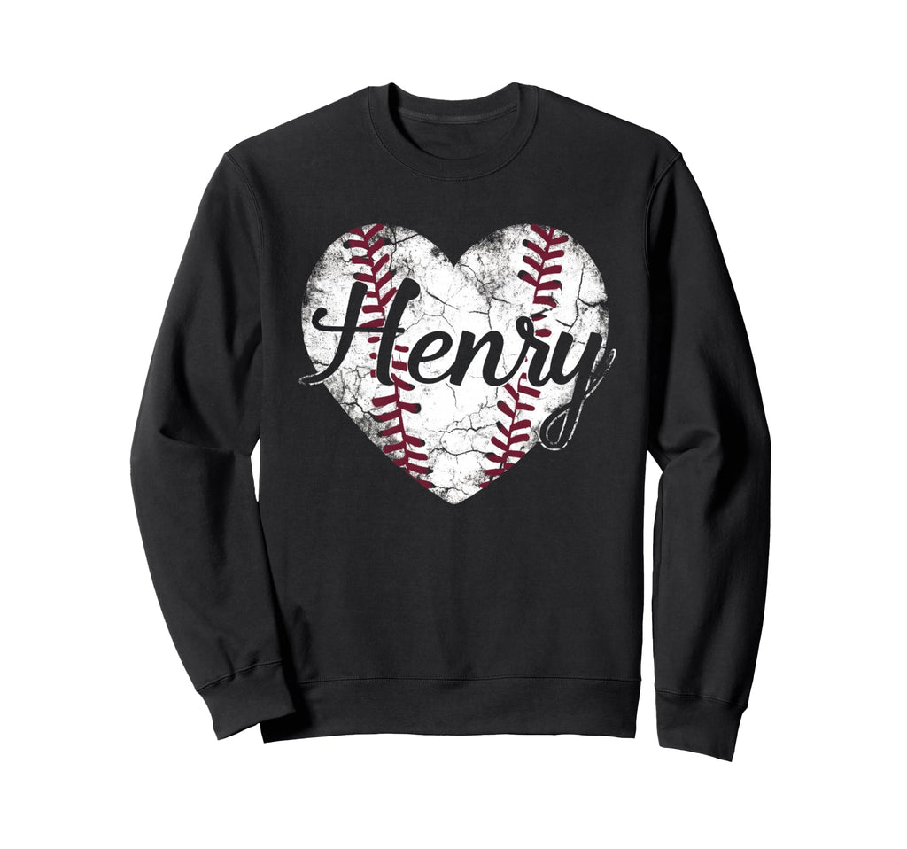 Henry Baseball Personalized Name Sweatshirt - Fun Novelty Design Unisex - T-Shirt, Sweatshirt, Hoodie