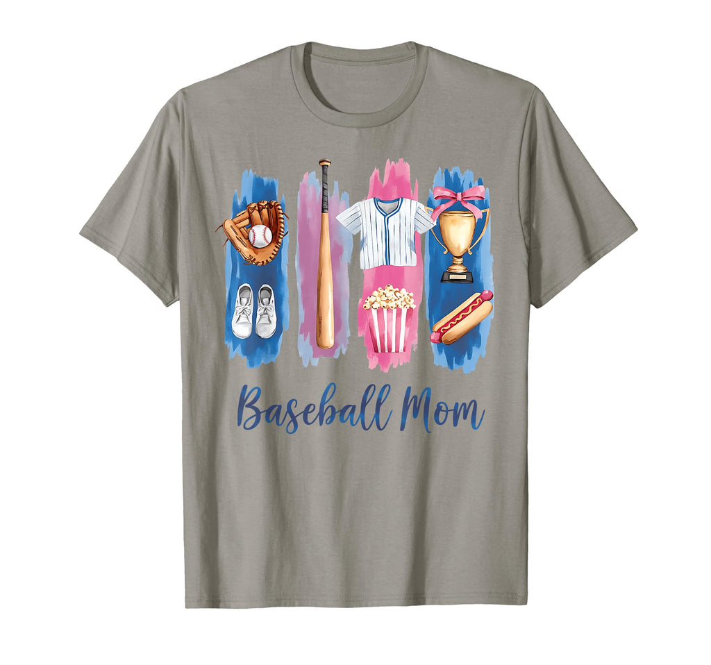 Baseball Mama Coquette Bow Game Day T-Shirt - Custom Art Print Unisex - T-Shirt, Sweatshirt, Hoodie