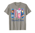 Baseball Mama Coquette Bow Game Day T-Shirt - Custom Art Print Unisex - T-Shirt, Sweatshirt, Hoodie