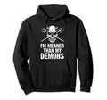 Im Meaner Than My Demons Aesthetic Hoodie - Aesthetic Graphic for Adults - T-Shirt, Sweatshirt, Hoodie