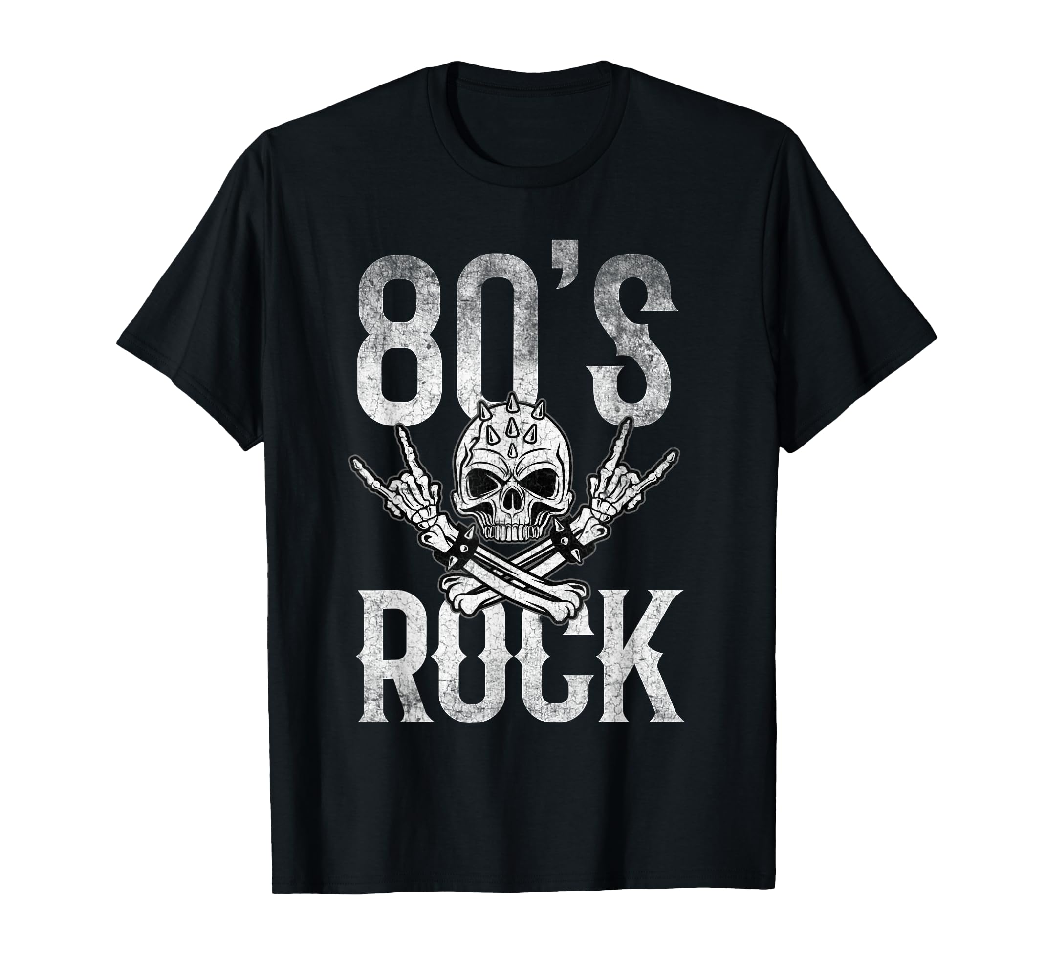 80S Rock And Roll Distressed Music T-Shirt - Unique Graphic Men Women - T-Shirt, Sweatshirt, Hoodie
