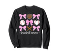 Baseball Mama Bow Baseball Mom Sweatshirt - Unique Graphic for Adults - T-Shirt, Sweatshirt, Hoodie