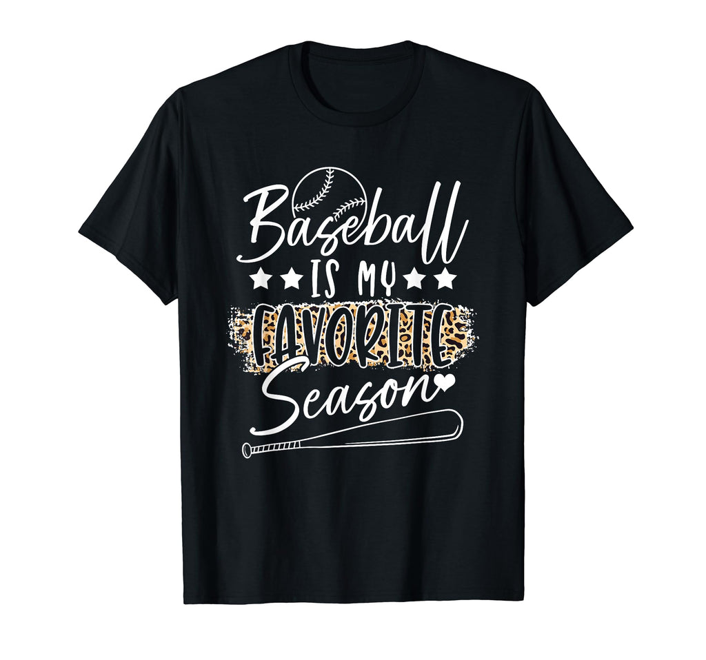 Baseball Womens Leopard Pattern T-Shirt - Custom Art Print for Adults - T-Shirt, Sweatshirt, Hoodie