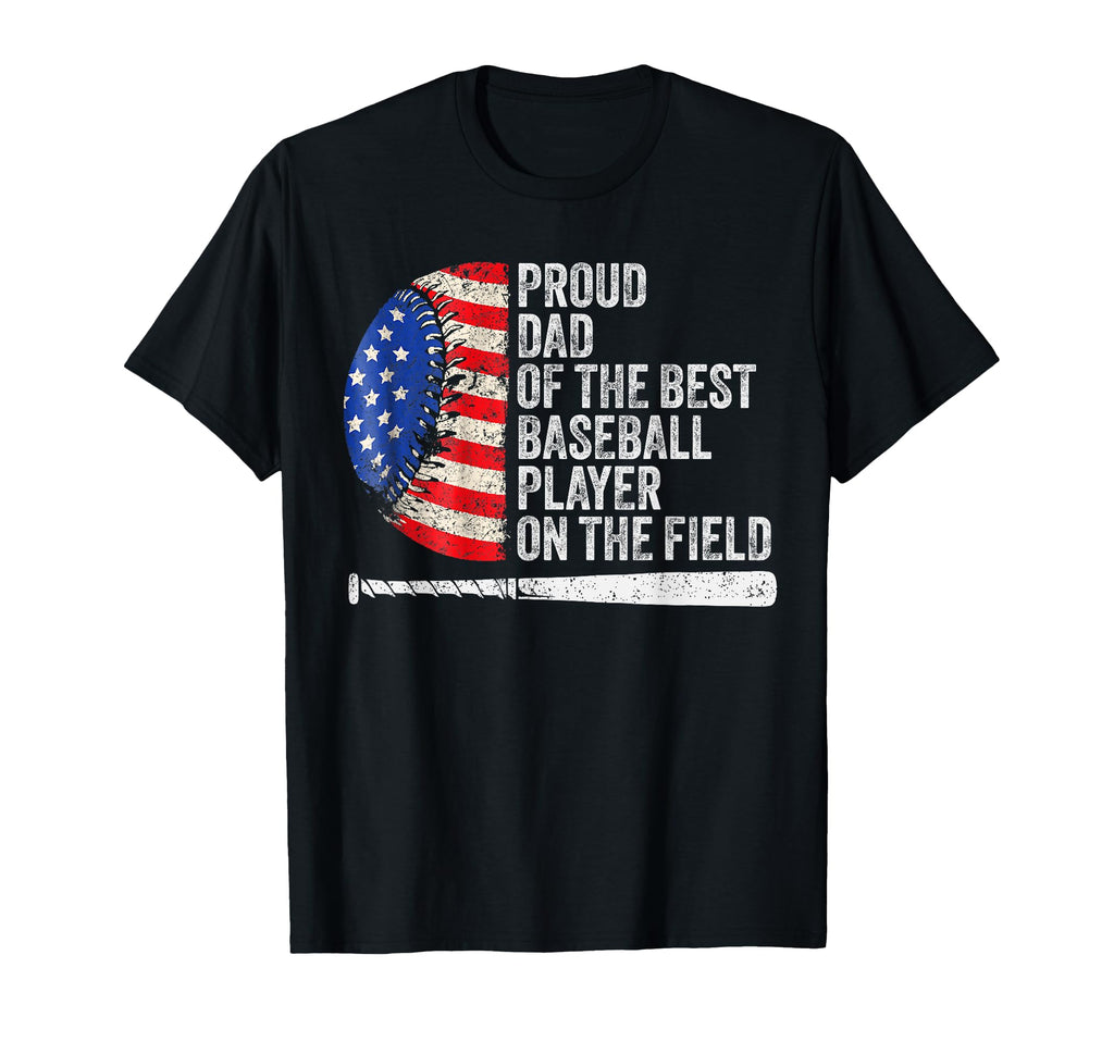 Us Falg Dads Baseball Proud Baseball T-Shirt - Custom Art Print for Adults - T-Shirt, Sweatshirt, Hoodie