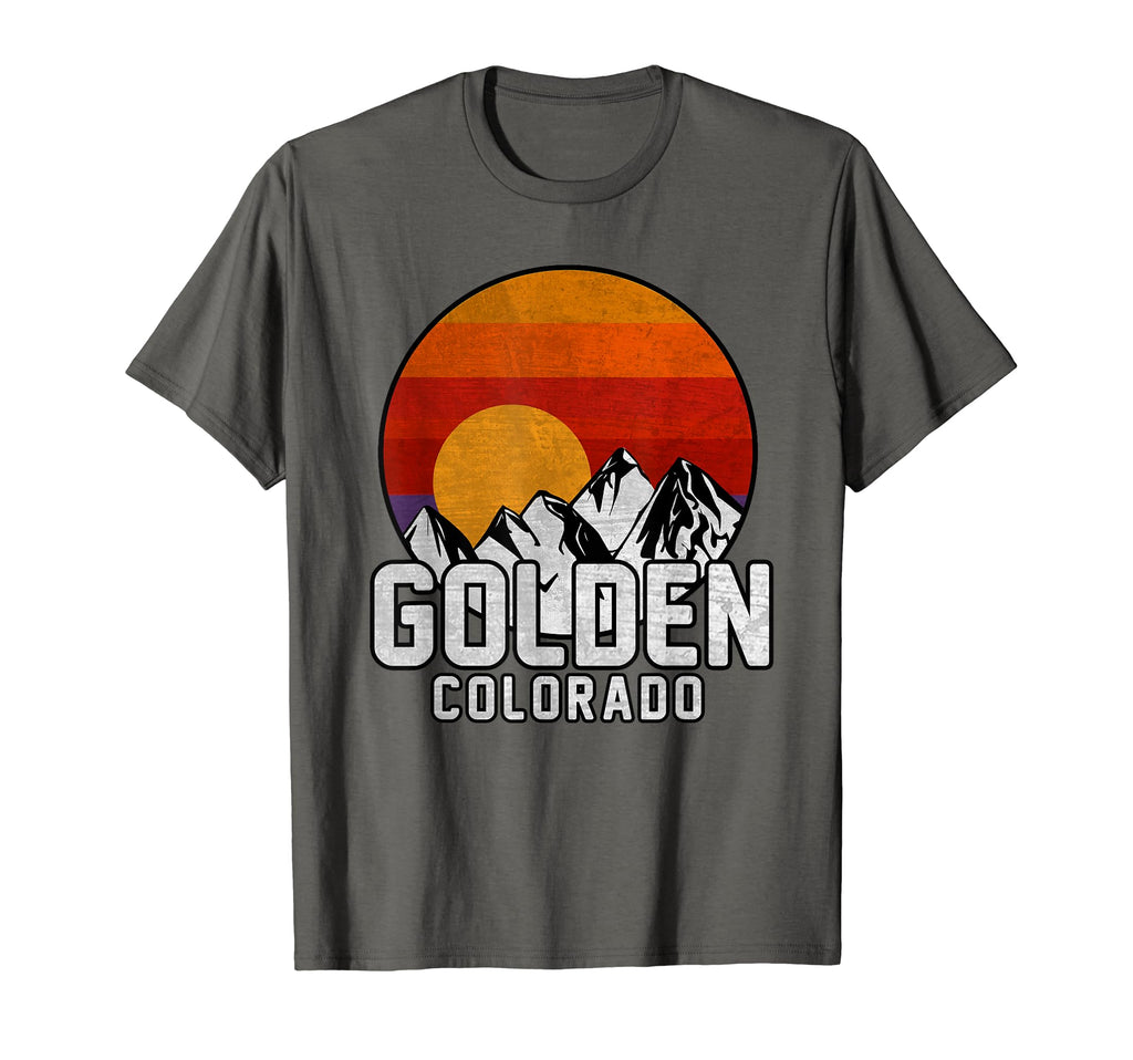 Golden Mountain Sunset T-Shirt - Minimalist Print Men Women - T-Shirt, Sweatshirt, Hoodie